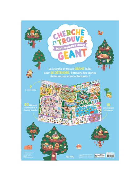 Cherche et trouve géant - Mini mondes cosy - Auzou