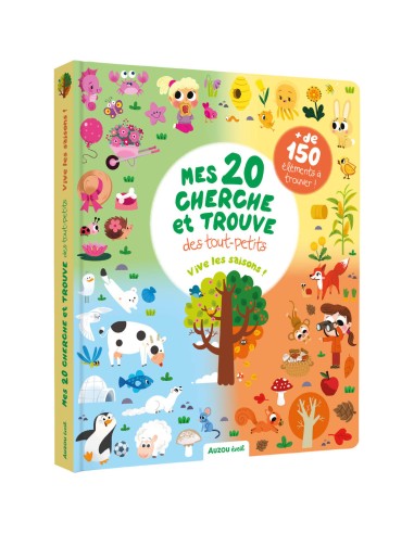 Mes 20 cherche et trouve des tout-petits - Vive les saisons ! - Livres enfants - Auzou