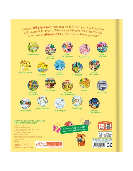 Mes 20 cherche et trouve des tout-petits - Vive les saisons ! - Livres enfants - Auzou