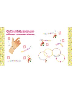 Ma boîte à bijoux - Mes bracelets phospho kawaii - Activités et loisirs créatifs - Auzou 2