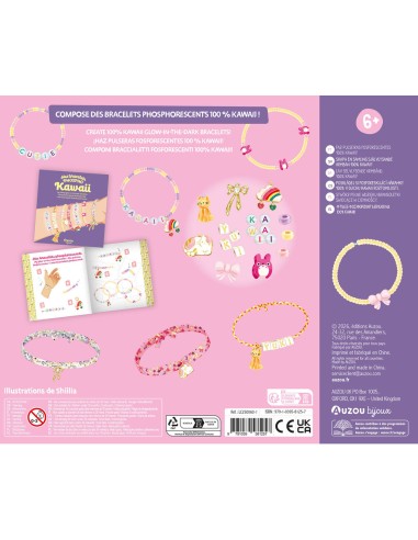 Ma boîte à bijoux - Mes bracelets phospho kawaii - Activités et loisirs créatifs - Auzou