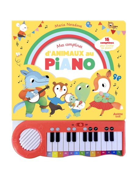 Mon livre piano - Mes comptines d'animaux au piano - Livres enfants - Auzou