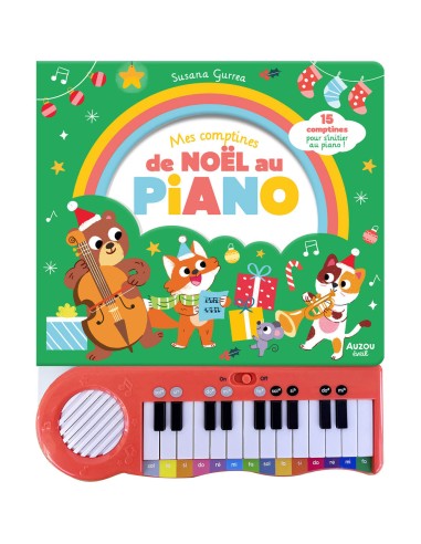 Mon livre piano - Mes comptines de noël au piano - Livres enfants - Auzou