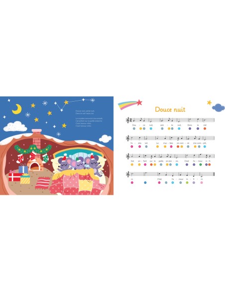 Mon livre piano - Mes comptines de noël au piano - Livres enfants - Auzou