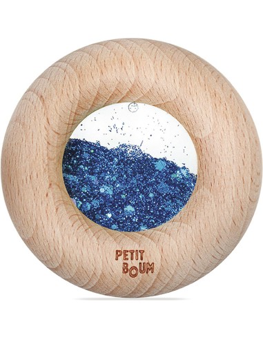 Hochet sensoriel Donut bleu scintillant - Aptitoys - Jouet d'éveil sensoriel - Petit Boum