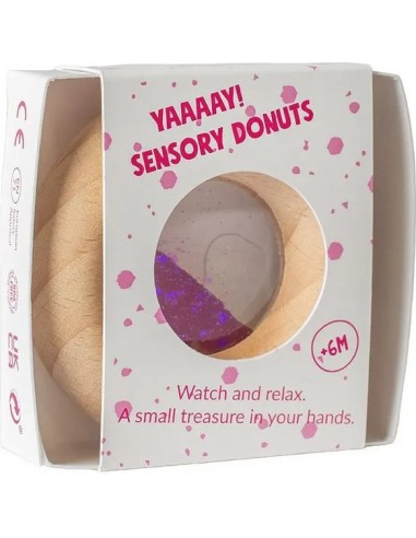 Hochet sensoriel Donut rose - Petit Boum