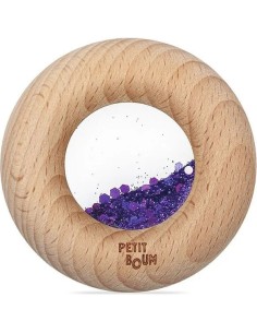 Hochet sensoriel Donut violet - Petit Boum