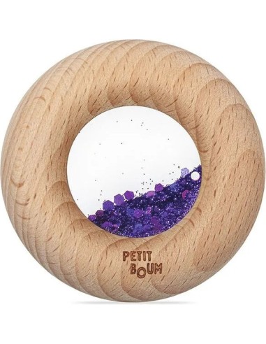 Hochet sensoriel Donut violet - Petit Boum