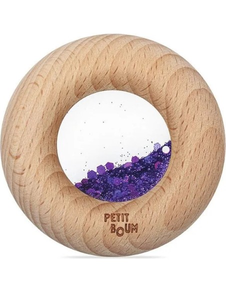 Hochet sensoriel Donut violet - Petit Boum