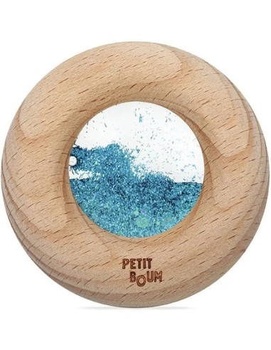 Hochet sensoriel Donut turquoise - Petit Boum