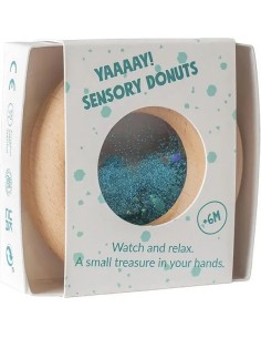 Hochet sensoriel Donut turquoise - Petit Boum 2