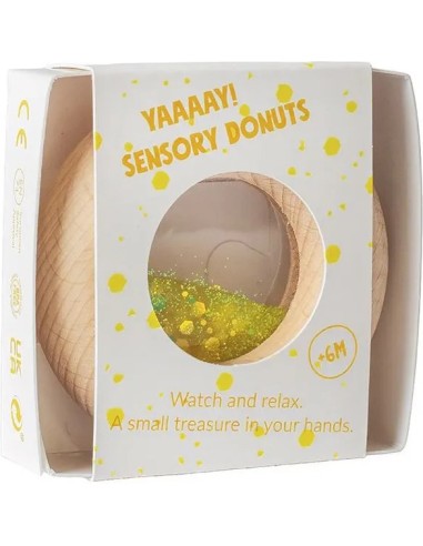 Hochet sensoriel Donut jaune - Petit Boum