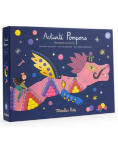 Activité pompons dragon - Les comètes filantes - Moulin Roty