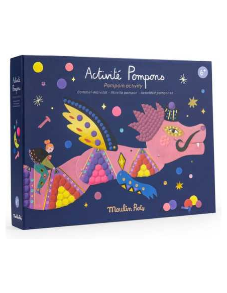Activité pompons dragon - Les comètes filantes - Moulin Roty