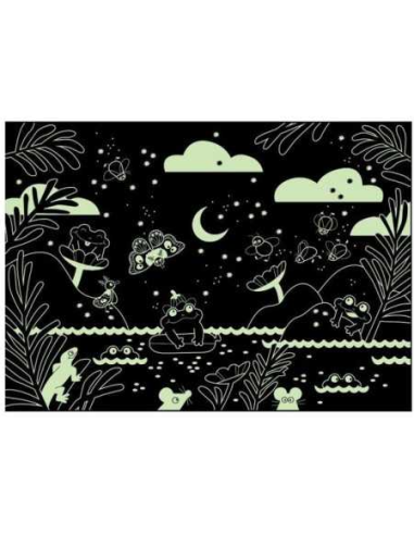 Puzzle phosphorescent Au clair de lune 24 pièces - Moulin Roty