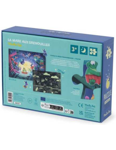 Puzzle phosphorescent Au clair de lune 24 pièces - Moulin Roty