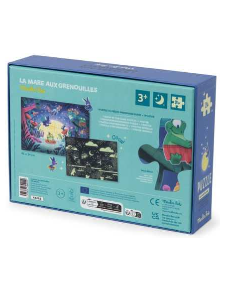 Puzzle phosphorescent Au clair de lune 24 pièces - Moulin Roty