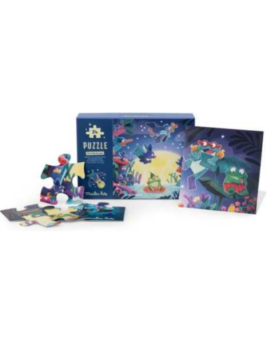 Puzzle phosphorescent Au clair de lune 24 pièces - Moulin Roty