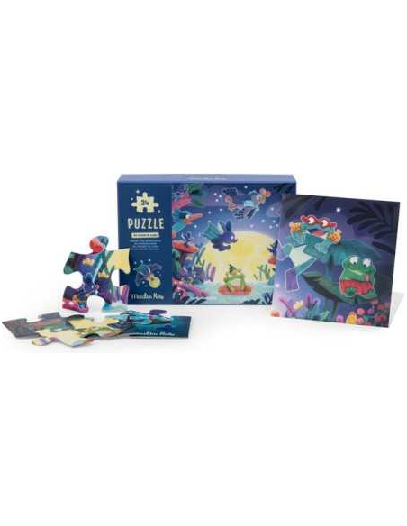 Puzzle phosphorescent Au clair de lune 24 pièces - Moulin Roty