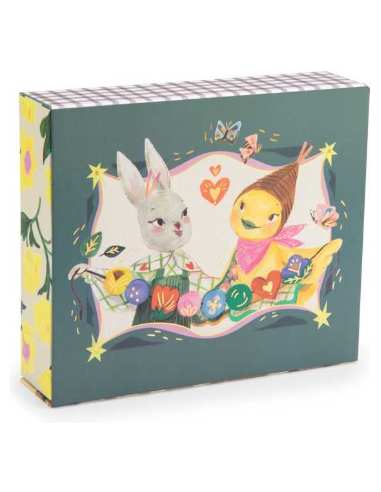 Coffret perles en bois colorées - Les Minouchkas - Moulin Roty - Les Minouchkas