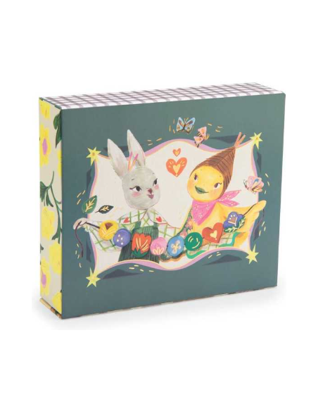 Coffret perles en bois colorées - Les Minouchkas - Moulin Roty - Les Minouchkas