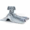 Peluche Doudou couverture éléphant Snugglet - 33 cm - Jellycat