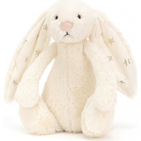 Peluche lapin bashful blanc étoile Twinkle 18 cm - Jellycat
