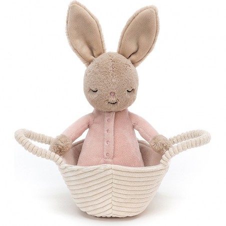 Peluche Lapin avec son panier Rock-A-Bye - Jellycat