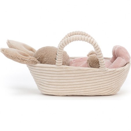 Peluche Lapin avec son panier Rock-A-Bye - Jellycat