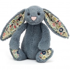 Peluche Lapin Bleu Gris Blossom Dusky Blue - 18cm - Jellycat