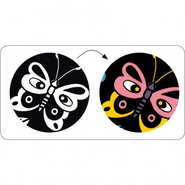 Coloriage pour ne pas dépasser Tortues, Insectes, Poissons - Djeco