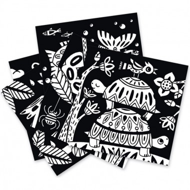 Coloriage pour ne pas dépasser Tortues, Insectes, Poissons - Djeco