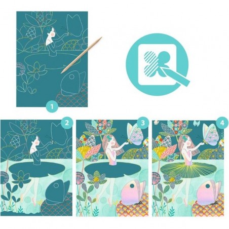 Cartes à gratter L'étang - Djeco