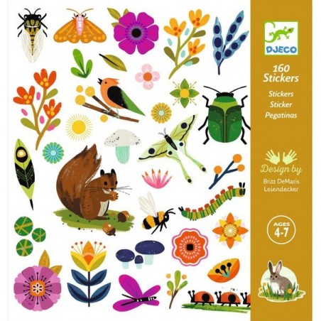 Stickers autocollants thème du Jardin - Djeco