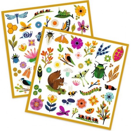 Stickers autocollants thème du Jardin - Djeco