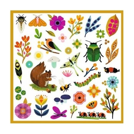 Stickers autocollants thème du Jardin - Djeco