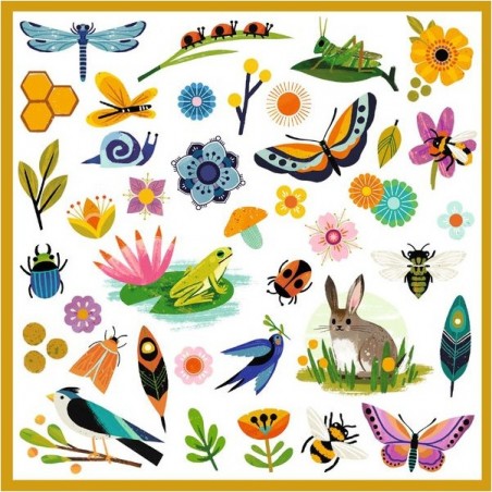 Stickers autocollants thème du Jardin - Djeco