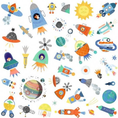 Stickers autocollants thème de l'espace - Djeco