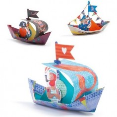 Origamis pour enfant - Bateaux sur l'eau - Djeco 2