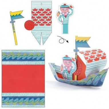 Origamis pour enfant - Bateaux sur l'eau - Djeco