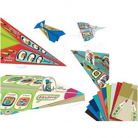 Origami pour enfant - Avions en papier - Djeco