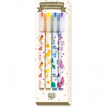Crayons Marqueurs pailletés Tinou - Djeco