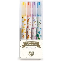 Crayons Marqueurs pailletés Tinou - Djeco 2