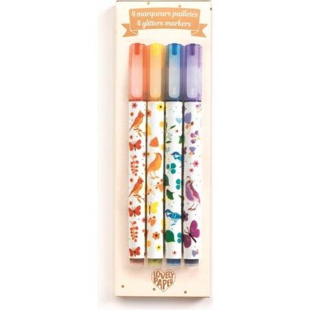 Crayons Marqueurs pailletés Tinou - Djeco