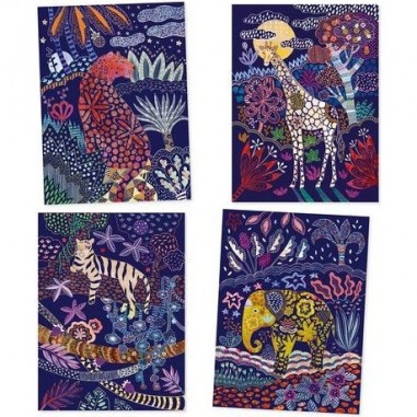 Cartes à gratter - Nature et animaux sauvages - Djeco