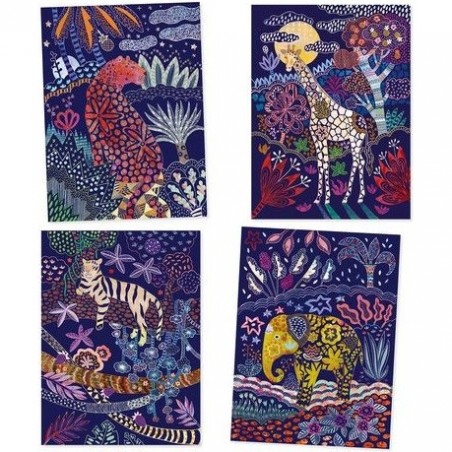 Cartes à gratter - Nature et animaux sauvages - Djeco