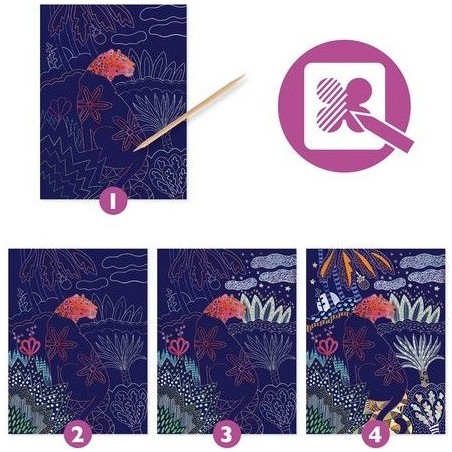 Cartes à gratter - Nature et animaux sauvages - Djeco