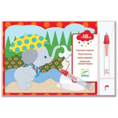 Coloriage à l'eau pour tout petit - Caché dehors - Djeco
