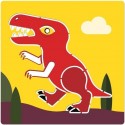 Pochoir Dinosaures - T Rex, Tricératops, Brachiosaure, Mammouth - Djeco