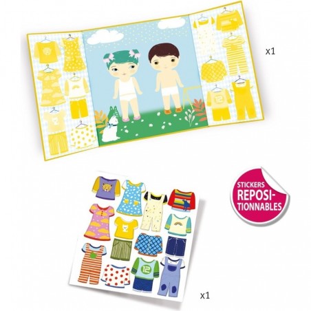 Stickers autocollants Vêtements - Dès 18 mois - Djeco